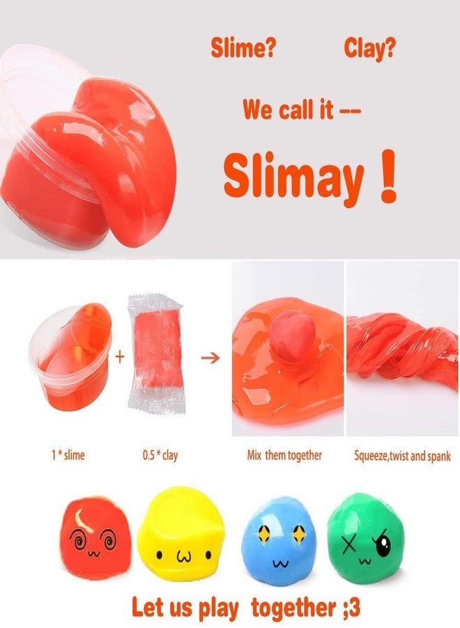 Promote Trader 6 Pcs Slime+ 12 Air Clay+ 1 Slime Pot Combo | Slime kit for Girls | Clay Set for Kids | Slime Set for Fun for Kids |Glitter Charms+ Tools Free - Image 5